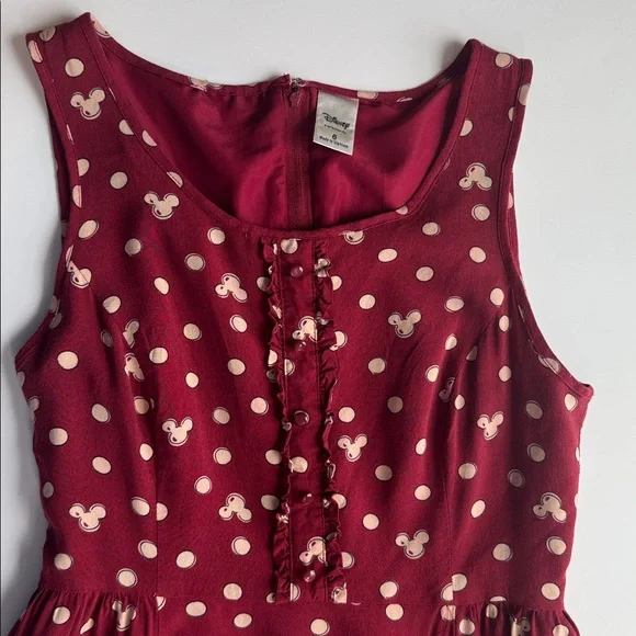 Disney x Lauren Conrad Minnie Rocks the Dots Polka Dot Dress Red/Cream Size 6 - Picture 10 of 13